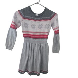 Gymboree Gray and Pink Knit Dress